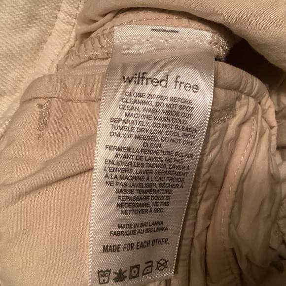 Wilfred Free Light Tan Cargo Pant Trousers Great Condition - Size 0 - Picture 15 of 15